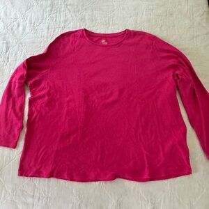 ‘Kim Rogers’ Hot Pink long-sleeve t-shirt, size 2X